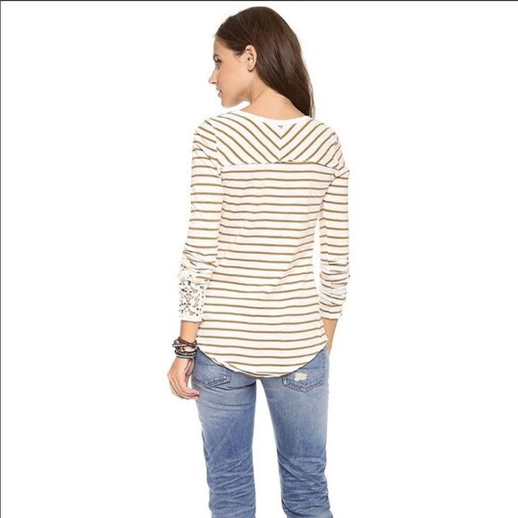 FREE PEOPLE | Tuscaloosa Hard Candy Striped Long Sleeve Top Women’s Size Small - Picture 2 of 12